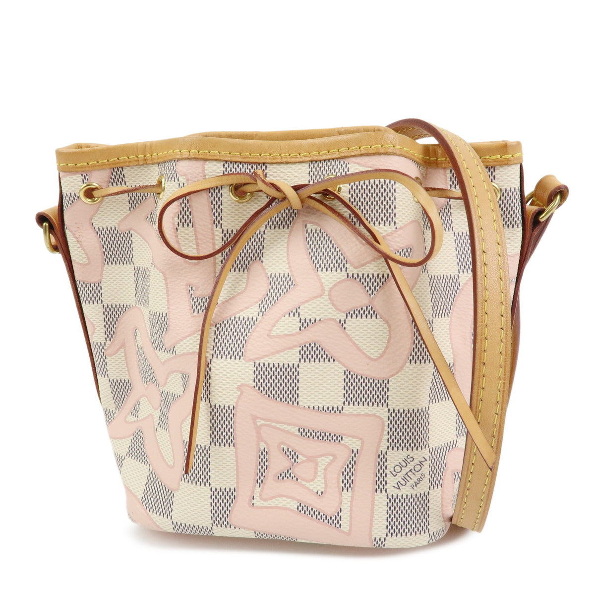Louis Vuitton Noe Limited Edition Damier Tahitienne White Canvas Shoulder Bag Bag (Pre-Owned)