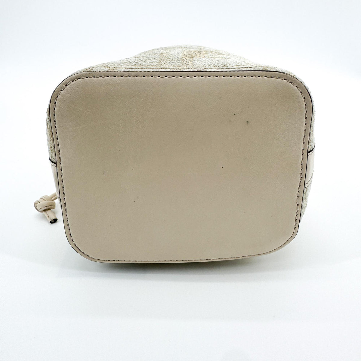 Fendi Mon Tresor Bucket Zucca Velvet Jacquard Beige Velvet Handbag (Pre-Owned)