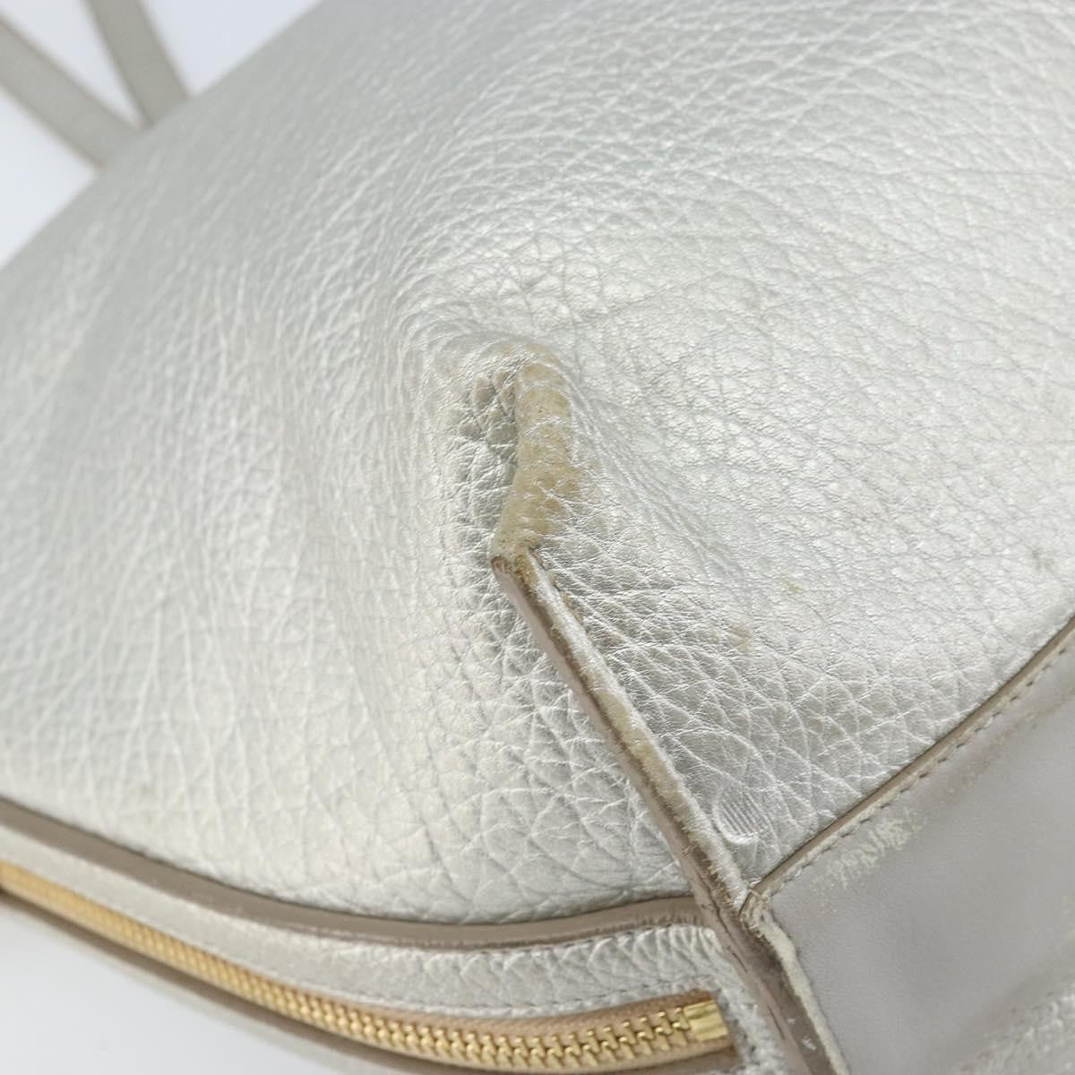 Chloe Dilan Tote Leather Silver Leather Tote Bag Bag (Pre-Owned)