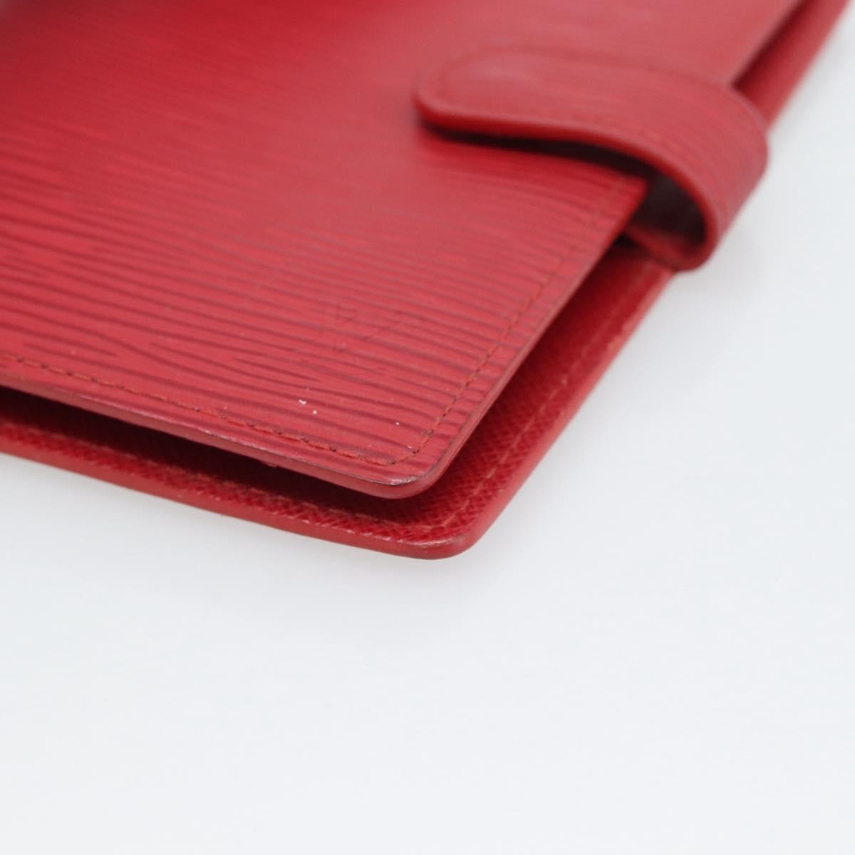 Louis Vuitton Agenda Cover Damier Red Leather Clutche & Pouche Bag (Pre-Owned)