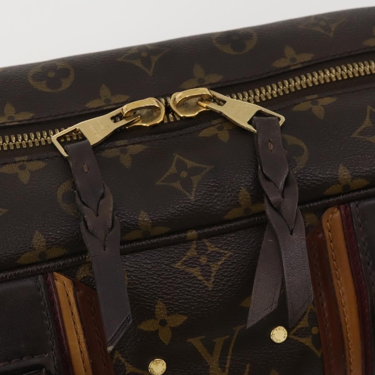 Louis Vuitton Bequia Porte Document Geant Monogram Canvas With Leather Brown Canvas Briefcase Bag (Pre-Owned)