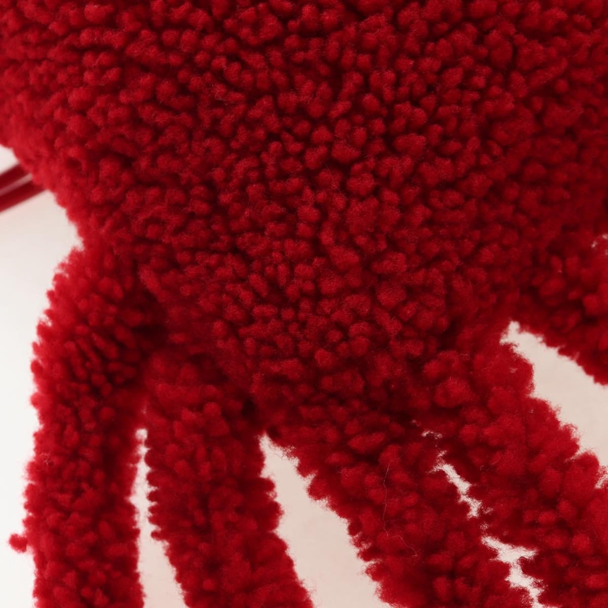 Bottega Veneta The Fringe Leather Red Wool Clutche & Pouche Bag (Pre-Owned)