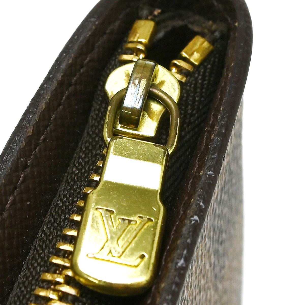 Louis Vuitton Porte-Monnaie Zippy Damier Brown Canvas Wallets Accessory (Pre-Owned)