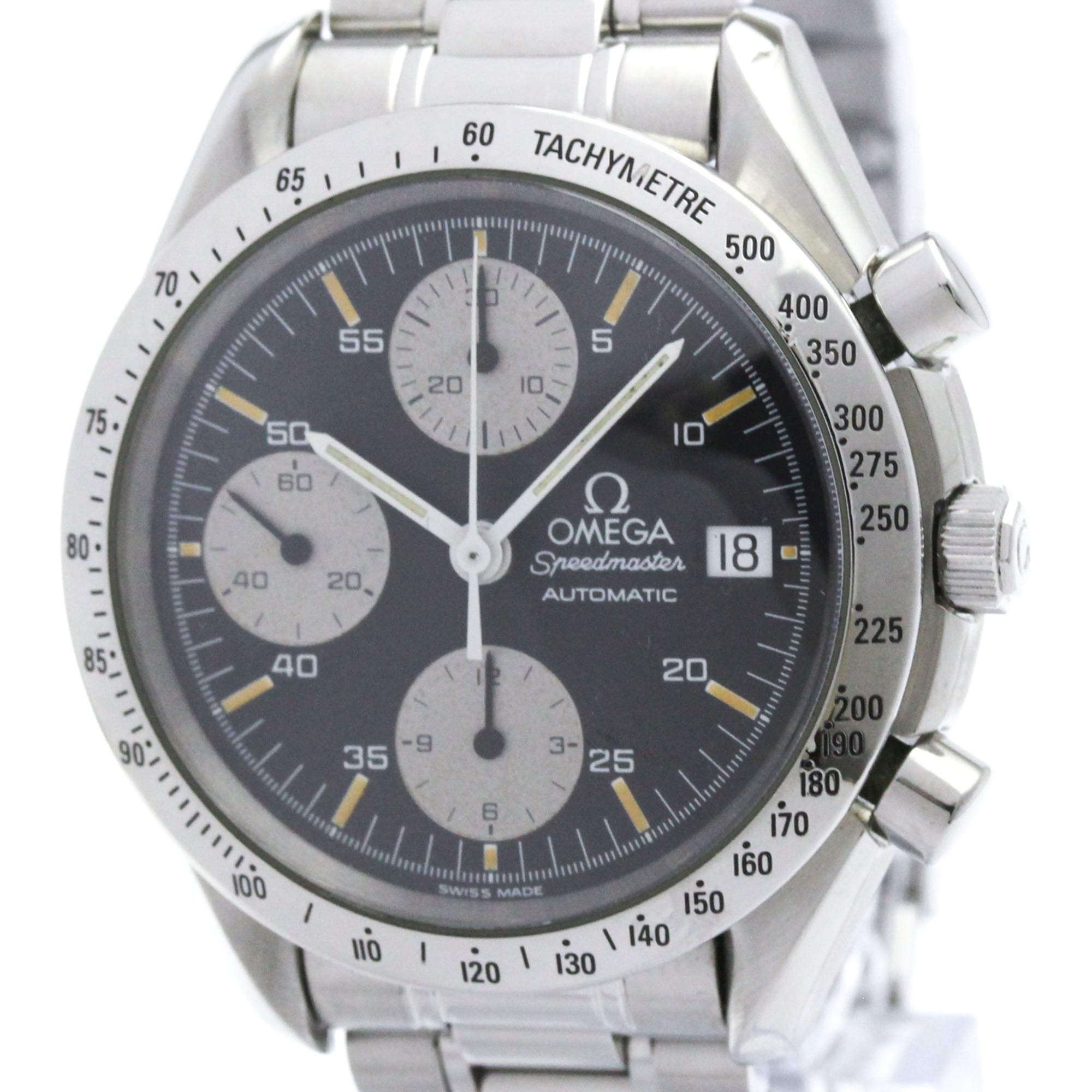 Omega Speedmaster Date Chronograph Automatic Stainless Steel Watch (Pre-Owned)