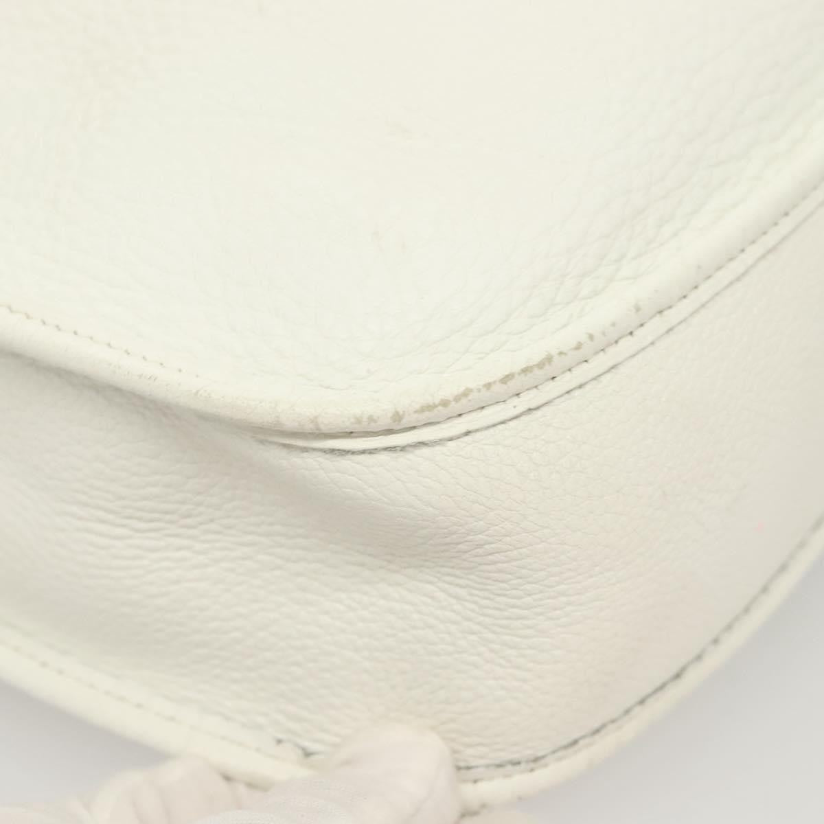 Hermes Evelyne Bag Gen I Togo White Leather Handbag (Pre-Owned)