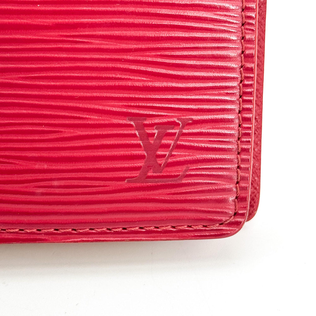 Louis Vuitton Ring Agenda Cover Epi Leather Red Leather Briefcase Bag (Pre-Owned)