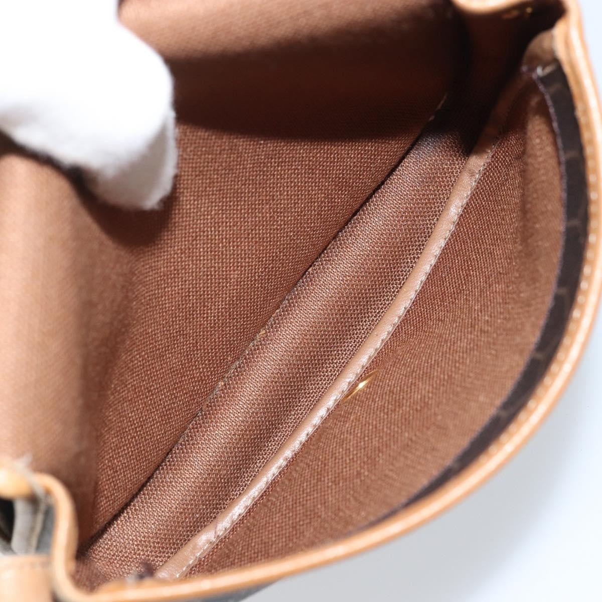 Christian Dior Vintage Honeycomb Flap Canvas And Leather Black Canvas Shoulder Bag Bag (Pre-Owned)