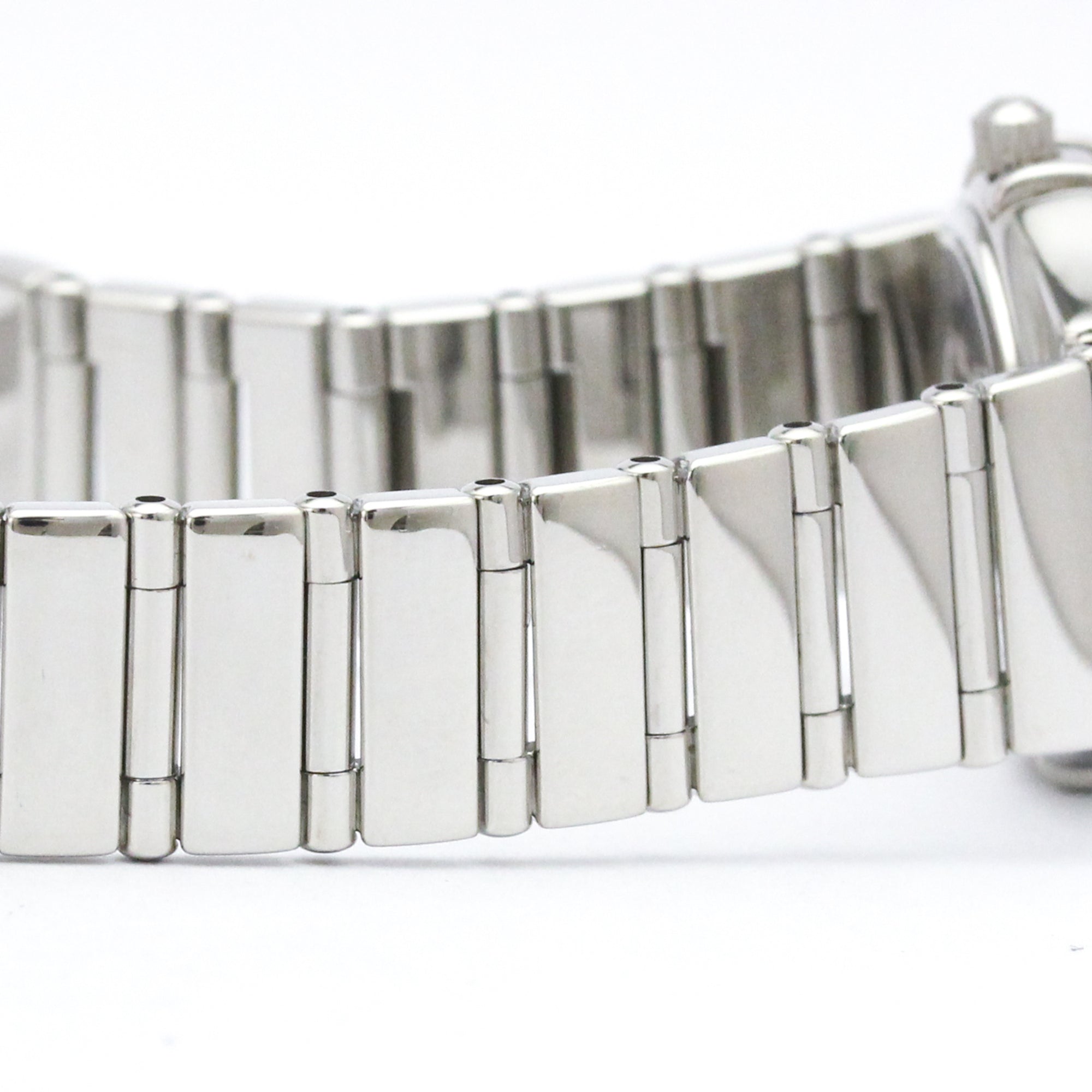 Omega Constellation Quartz Stainless Steel With Diamond Bezel And Mother Of Pearl Watch (Pre-Owned)