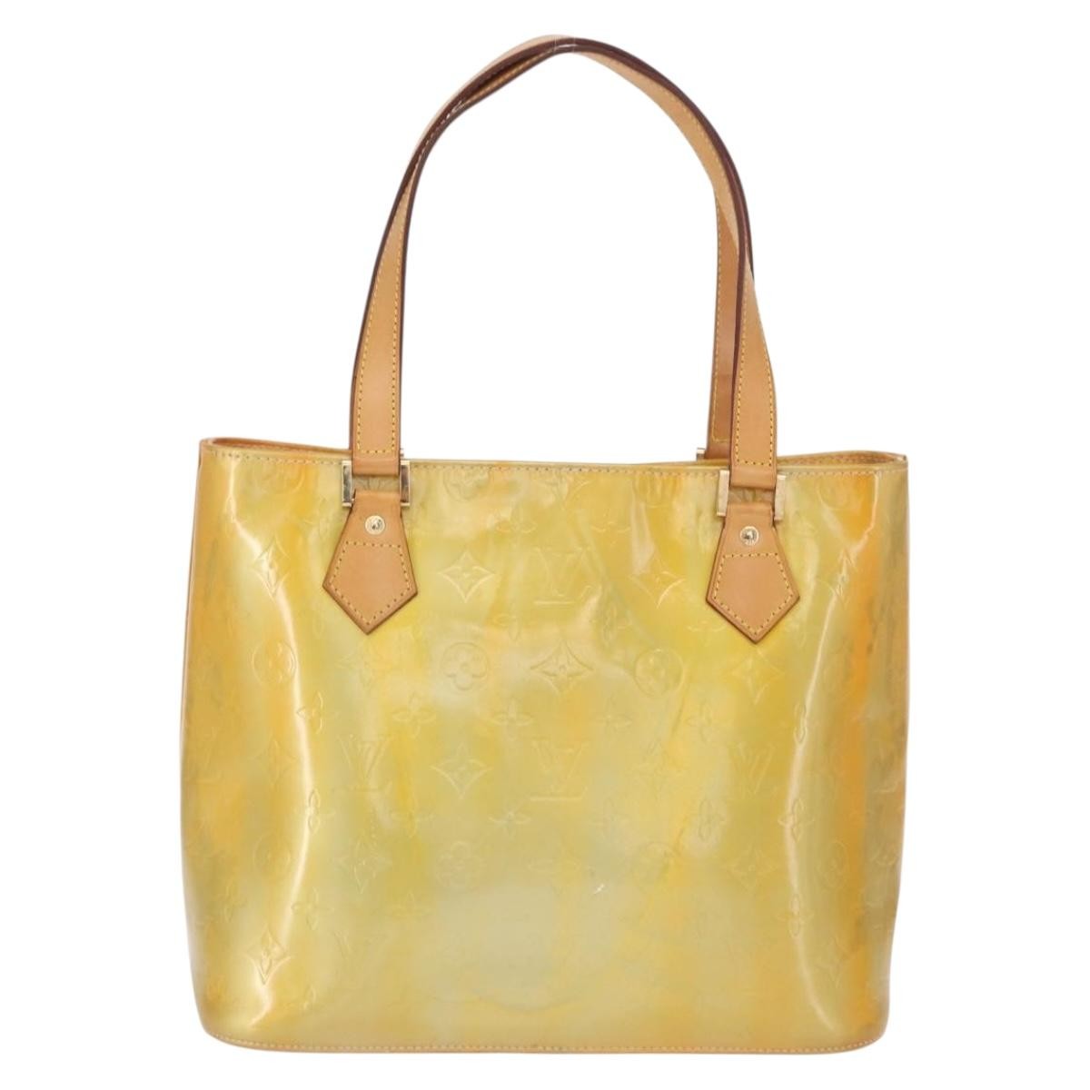 Louis Vuitton Houston Monogram Vernis Yellow Patent_Leather Tote Bag Bag (Pre-Owned)