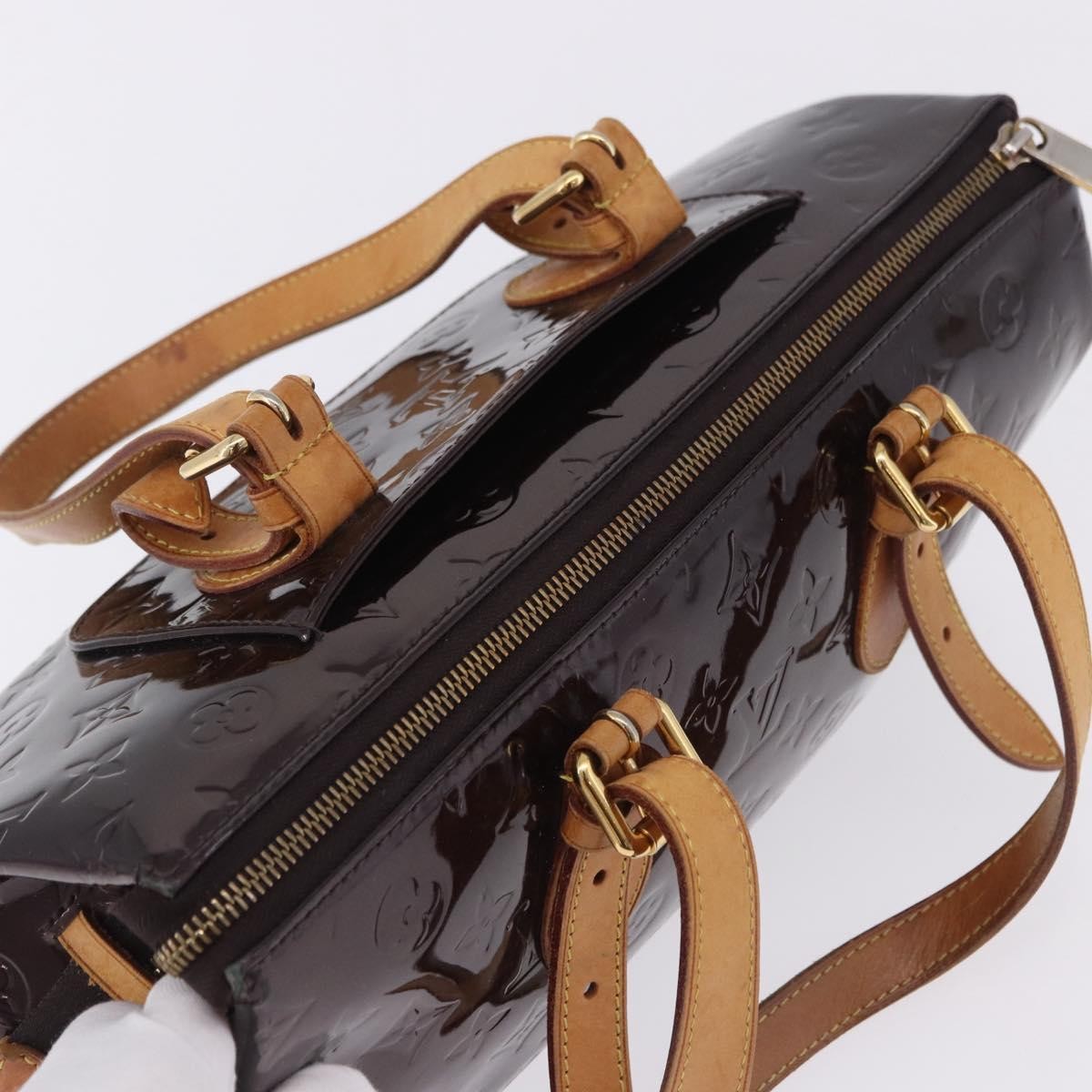 Louis Vuitton Rosewood Avenue Monogram Vernis Burgundy Patent_Leather Handbag (Pre-Owned)