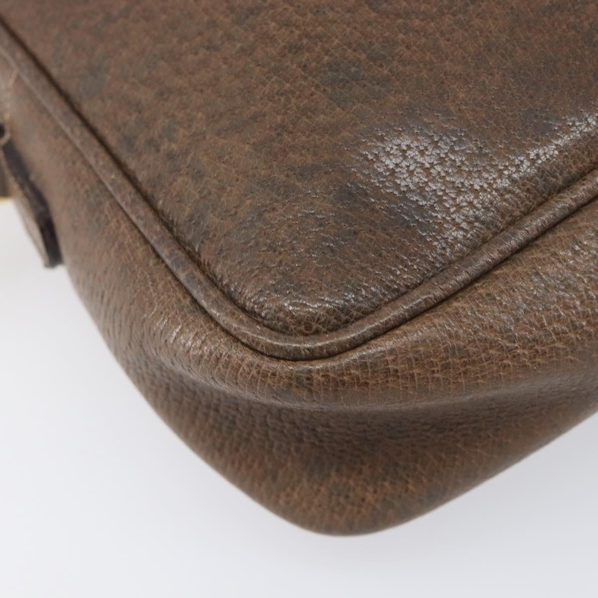 Gucci Shoulder Leather Brown Leather Shoulder Bag Bag (Pre-Owned)
