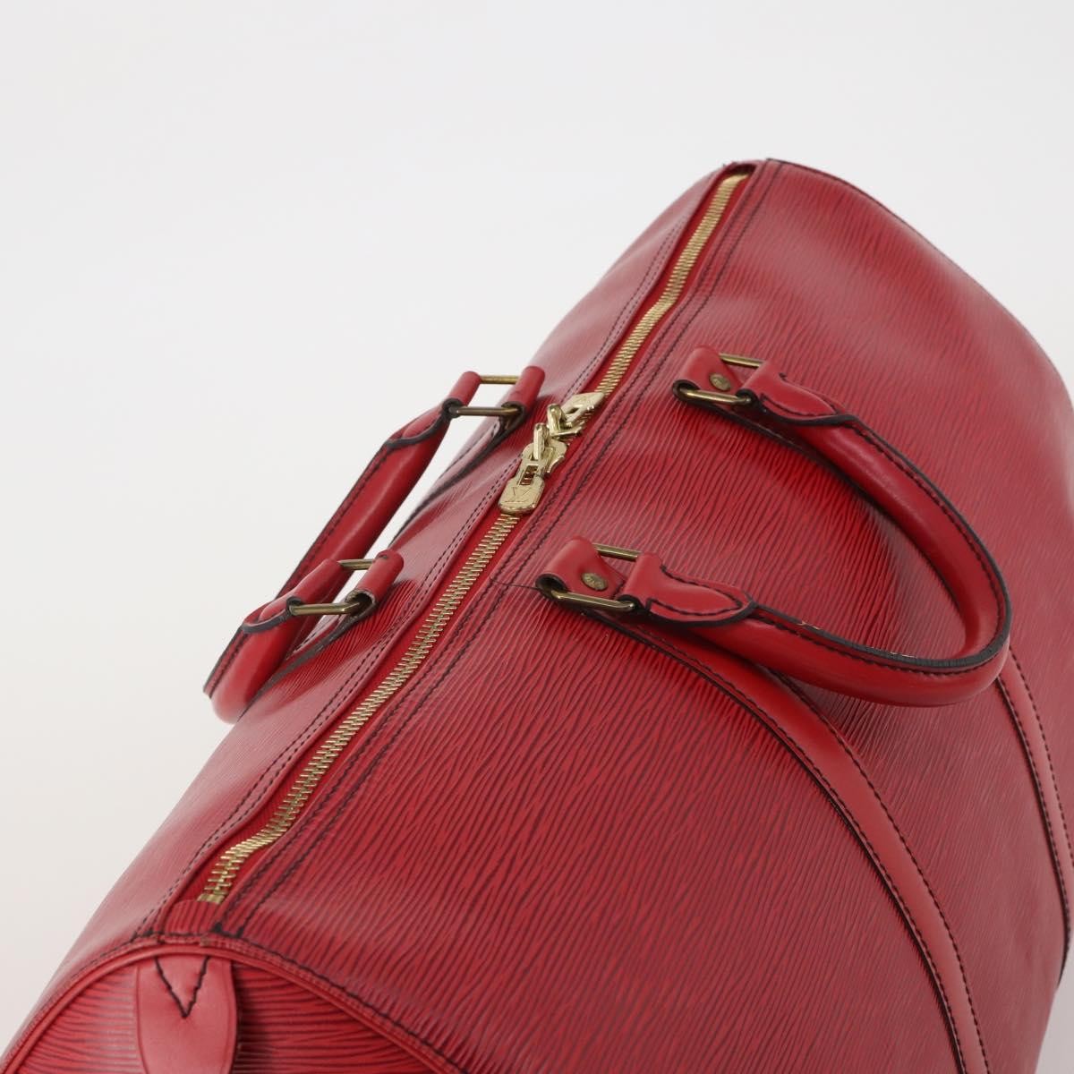 Louis Vuitton Keepall Epi Red Leather Travel Bag Bag (Pre-Owned)
