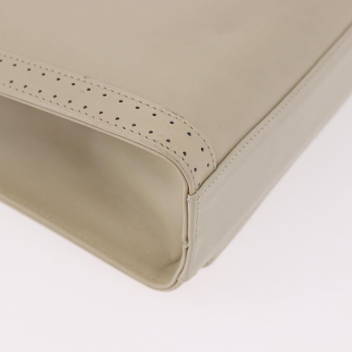 Salvatore Ferragamo Gancini Leather Beige Leather Shoulder Bag Bag (Pre-Owned)