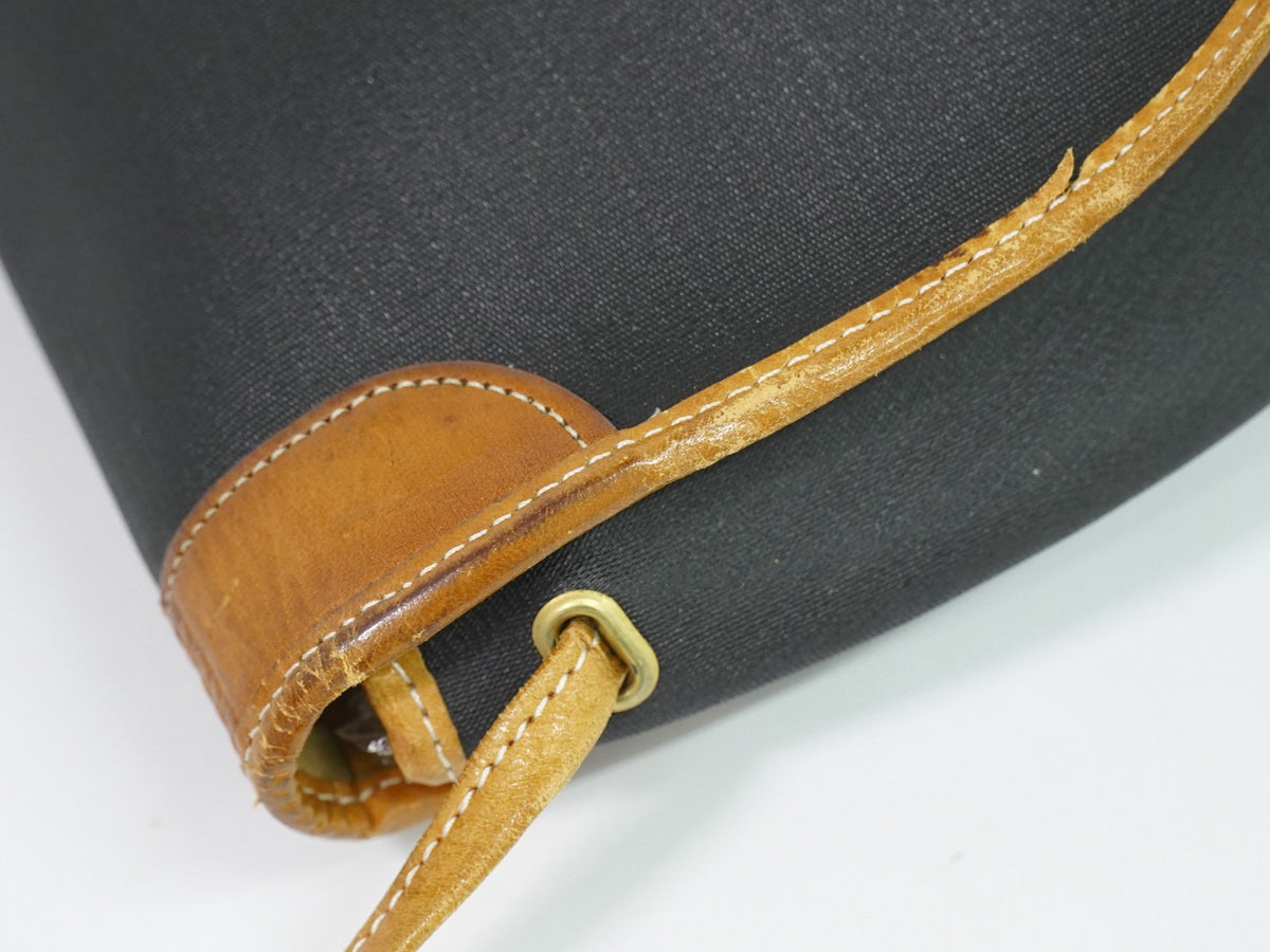 Christian Dior Cd Shoulder Bag Canvas And Leather Black Pvc Shoulder Bag Bag (Pre-Owned)