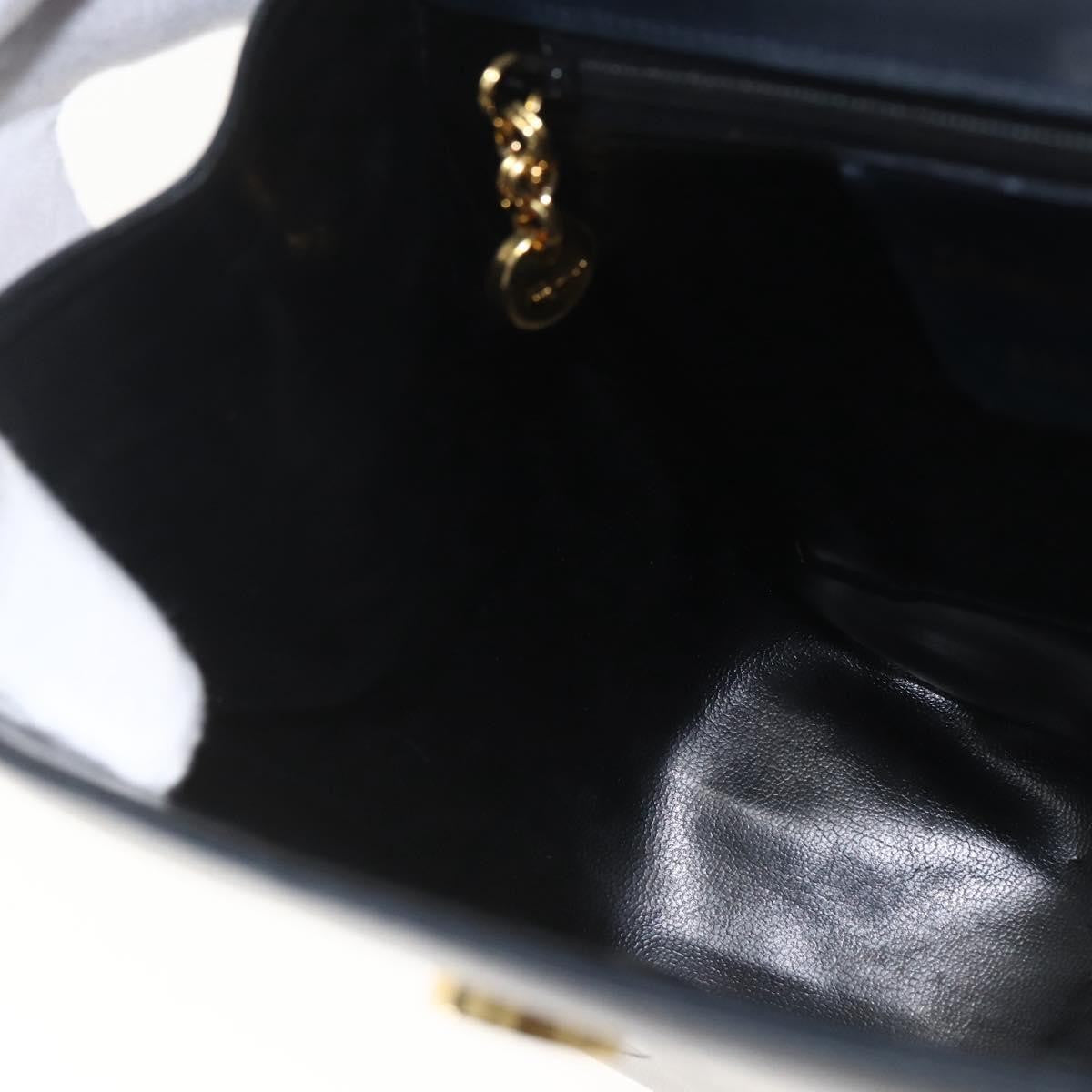Salvatore Ferragamo Gancini Leather Navy Leather Shoulder Bag Bag (Pre-Owned)