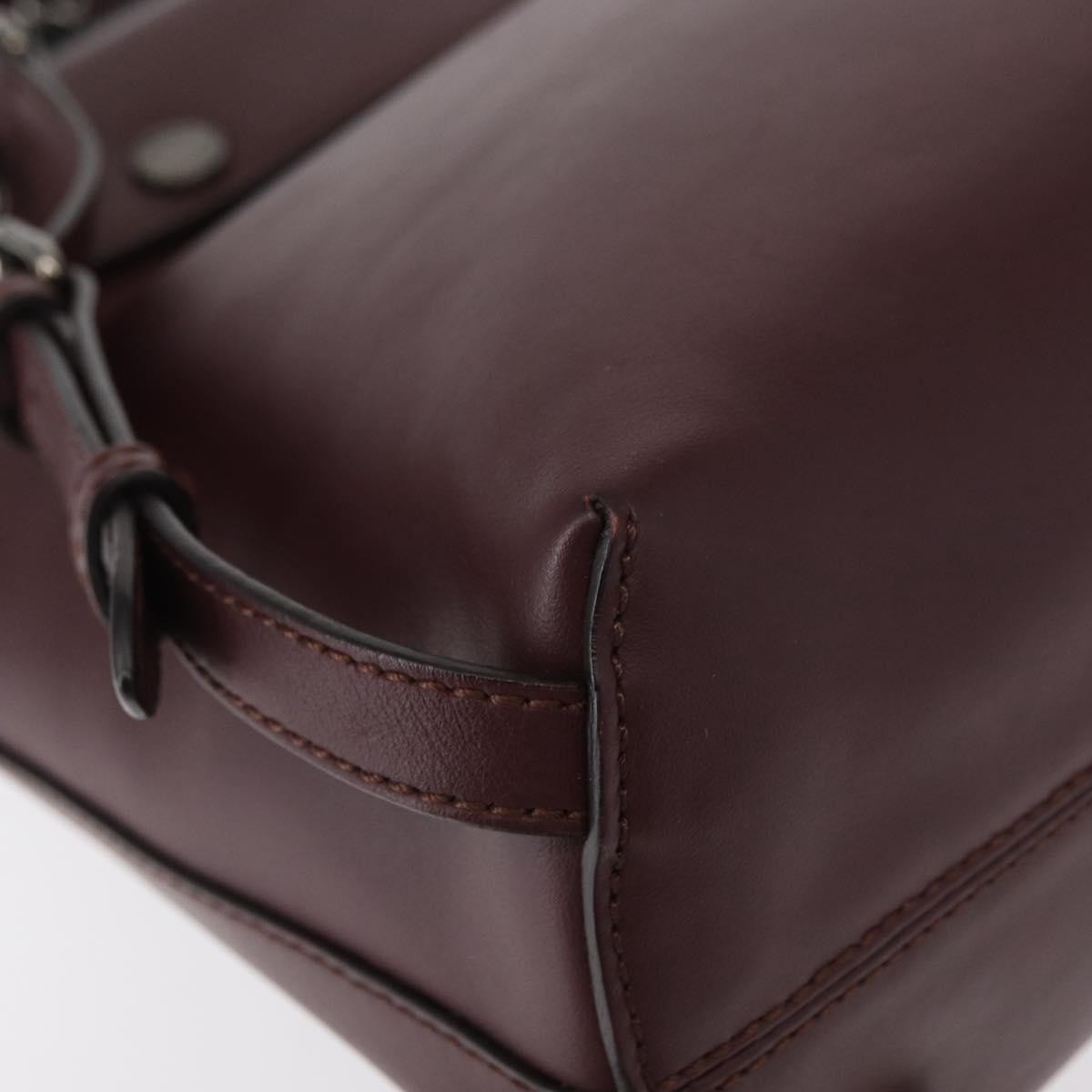 Fendi Back To School Leather Burgundy Leather Backpack Bag (Pre-Owned)