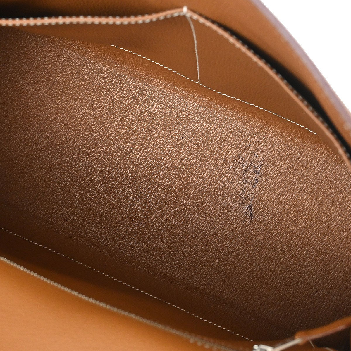 Hermes Kelly Brown Togo With Palladium Hardware Brown Leather Handbag (Pre-Owned)