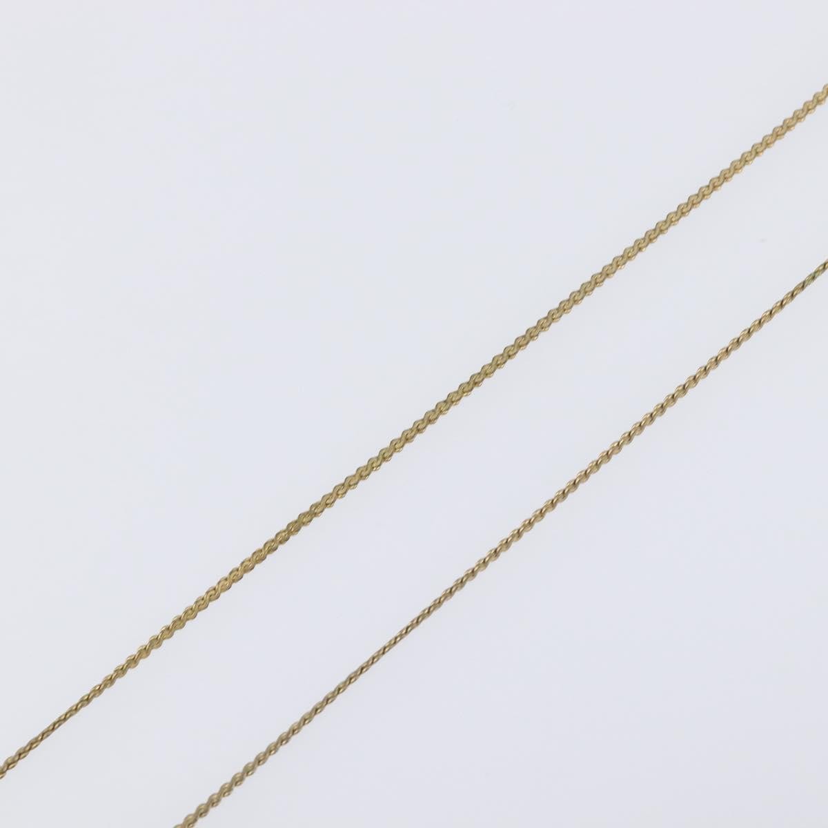 Christian Dior Vintage Cd Pendant Metal With Crystals Gold Metal Necklace Jewelry (Pre-Owned)