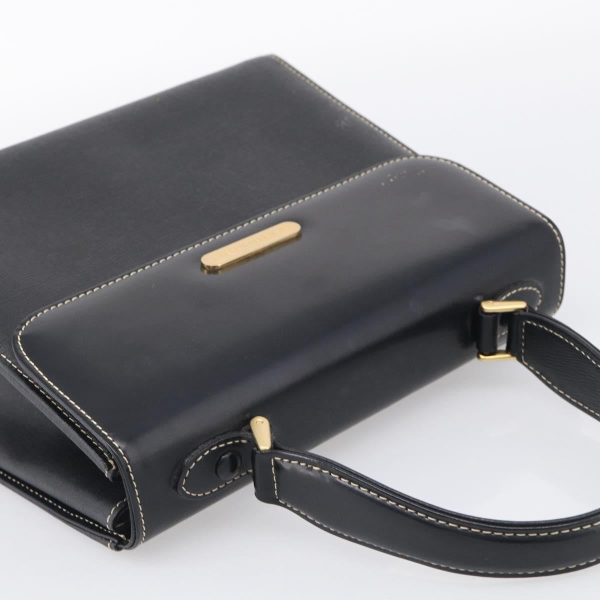 Burberry Handbag Leather Black Leather Handbag (Pre-Owned)