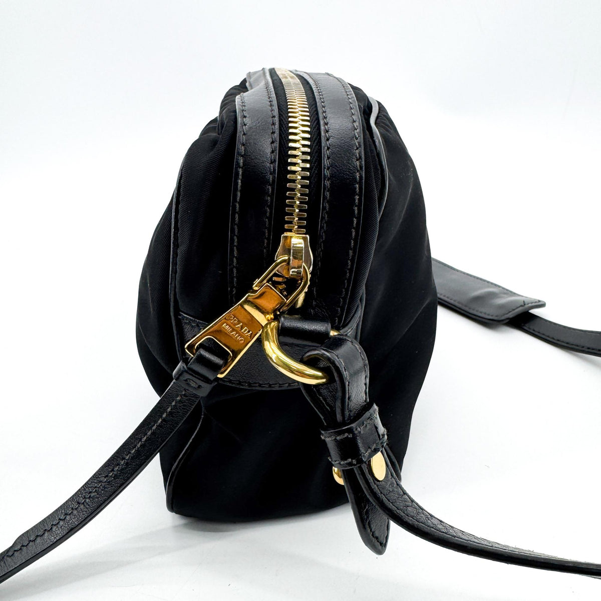 Prada Camera Tessuto Black Nylon Crossbody Bag Bag (Pre-Owned)