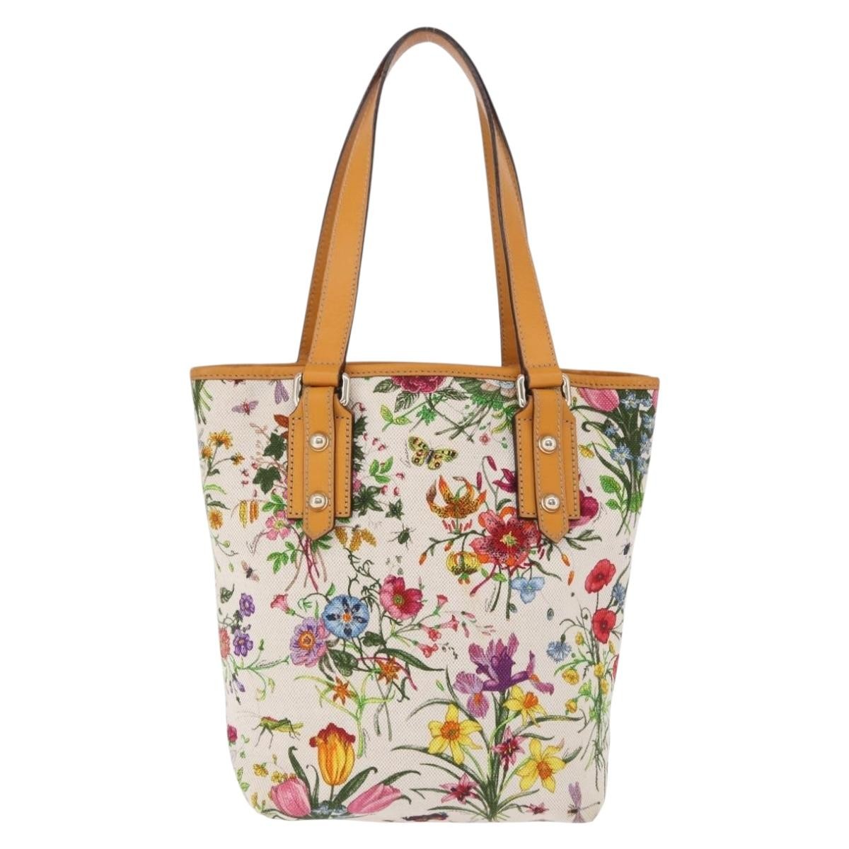 Gucci Craft Flora Canvas Multicolour Canvas Tote Bag Bag (Pre-Owned)