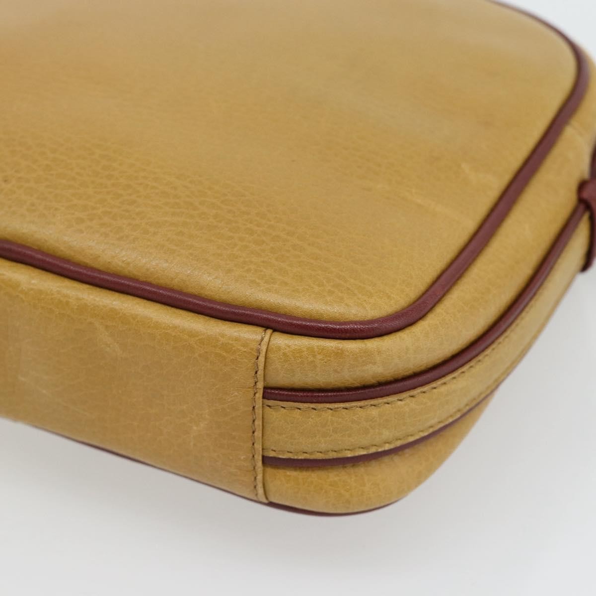 Cartier Tasseled Must De Cartier Leather Yellow Leather Shoulder Bag Bag (Pre-Owned)