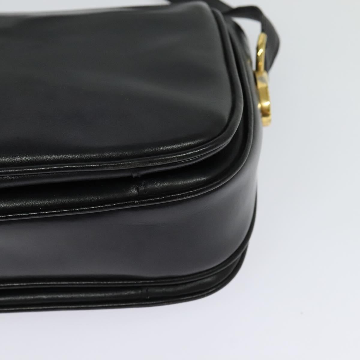 Celine Vintage Leather Black Leather Shoulder Bag Bag (Pre-Owned)