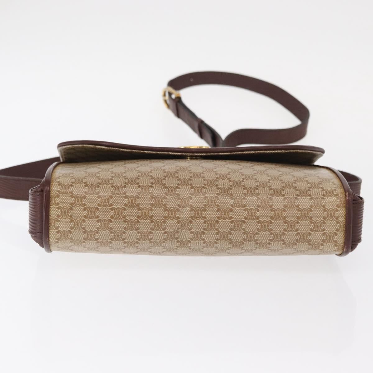 Celine Vintage Macadam Canvas And Leather Beige Canvas Shoulder Bag Bag (Pre-Owned)