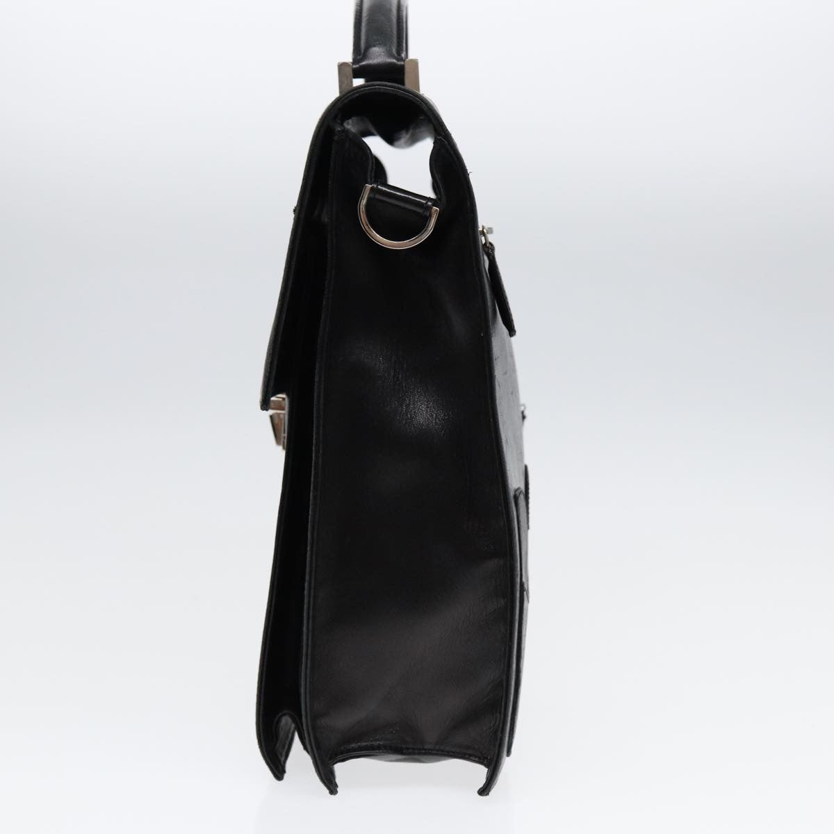 Fendi Vintage Leather Black Leather Handbag (Pre-Owned)
