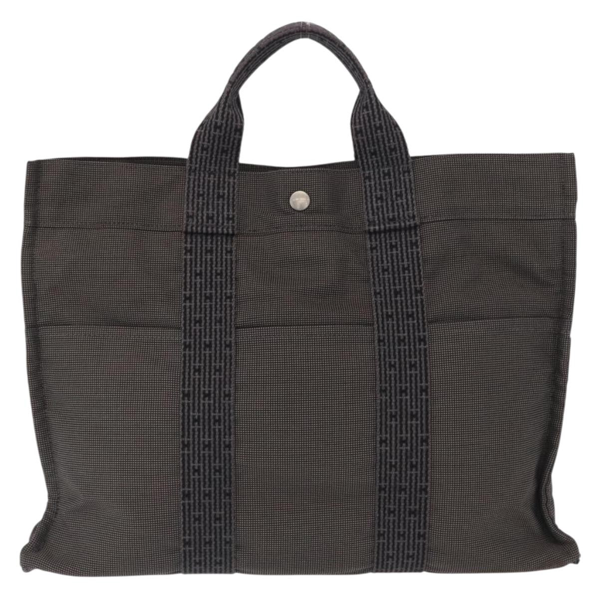 Hermes Fourre-Tout Herline Canvas Gray Canvas Tote Bag Bag (Pre-Owned)