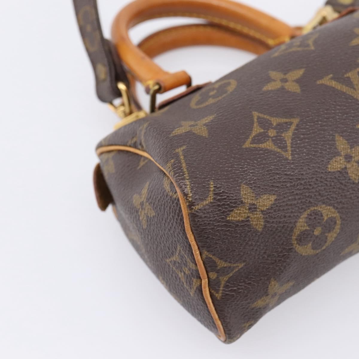 Louis Vuitton Speedy Mini Hl Monogram Canvas Brown Canvas Handbag (Pre-Owned)