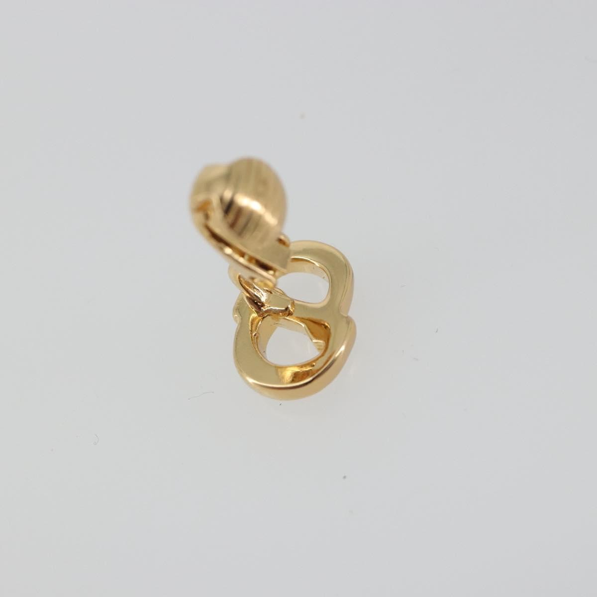 Christian Dior Vintage Cd Logo Grooved Earrings Metal Gold Metal Earrings Jewelry (Pre-Owned)