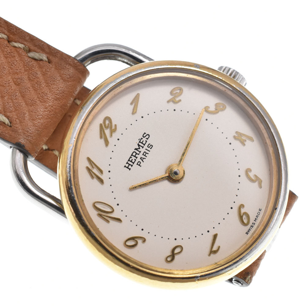 Hermes Arceau Quartz Stainless Steel And Leather Watch (Pre-Owned)