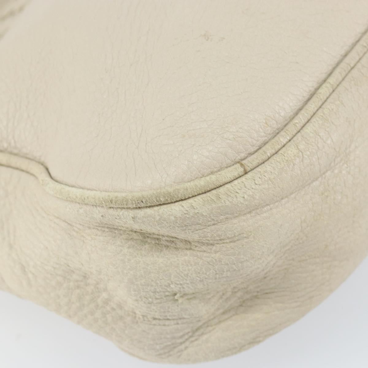Bottega Veneta Braided Handle Hobo Embroidered Leather With Intrecciato Detail Beige Leather Shoulder Bag Bag (Pre-Owned)