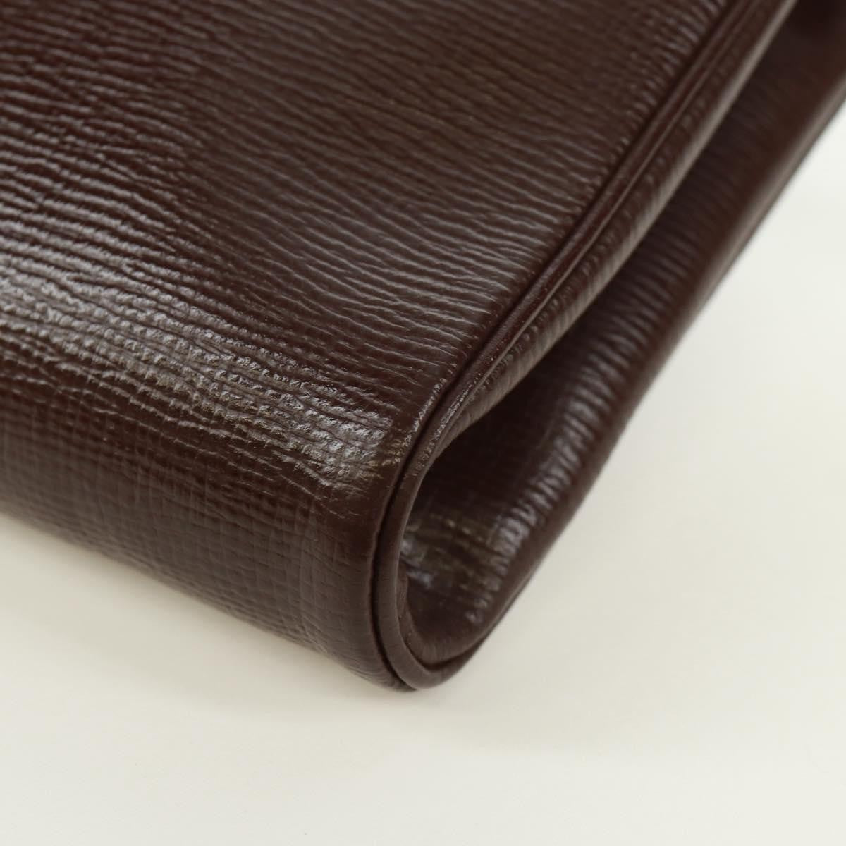 Celine Circle Logo Leather Brown Leather Shoulder Bag Bag (Pre-Owned)