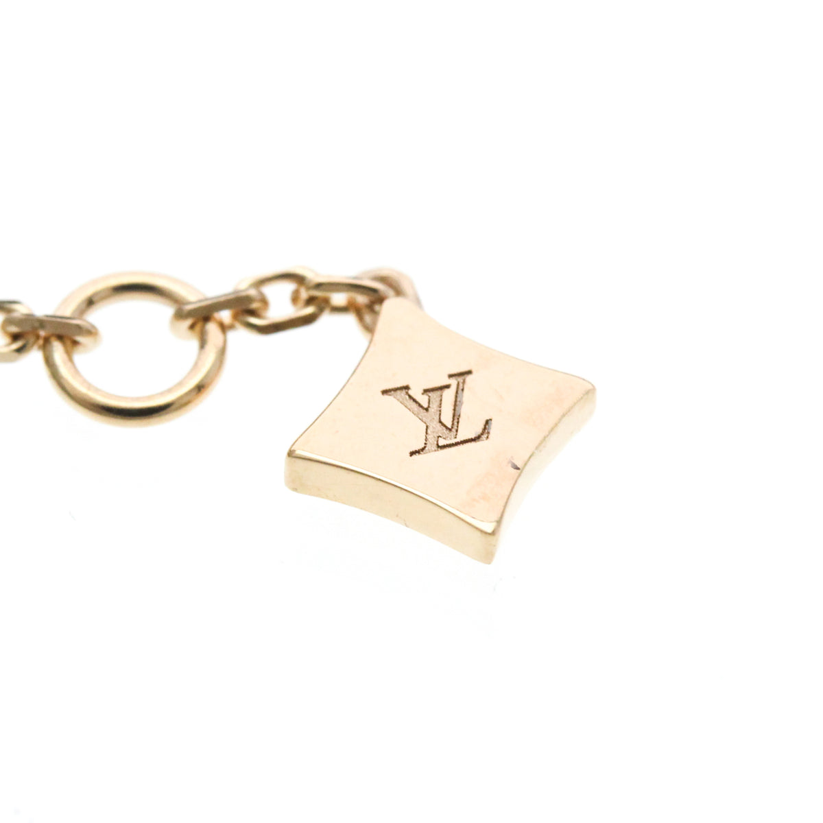 Louis Vuitton Color Blossom Lariat 18K Rose Gold With Mother Of Pearl And Diamond Gold Pink_Gold Necklace Jewelry (Pre-Owned)