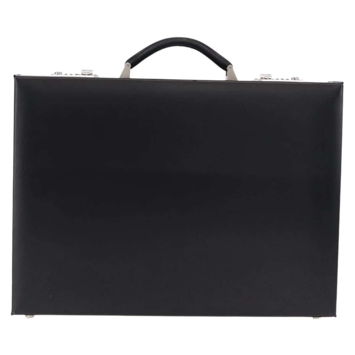 Loewe Anagram Business Leather Black Leather Briefcase Bag (Pre-Owned)