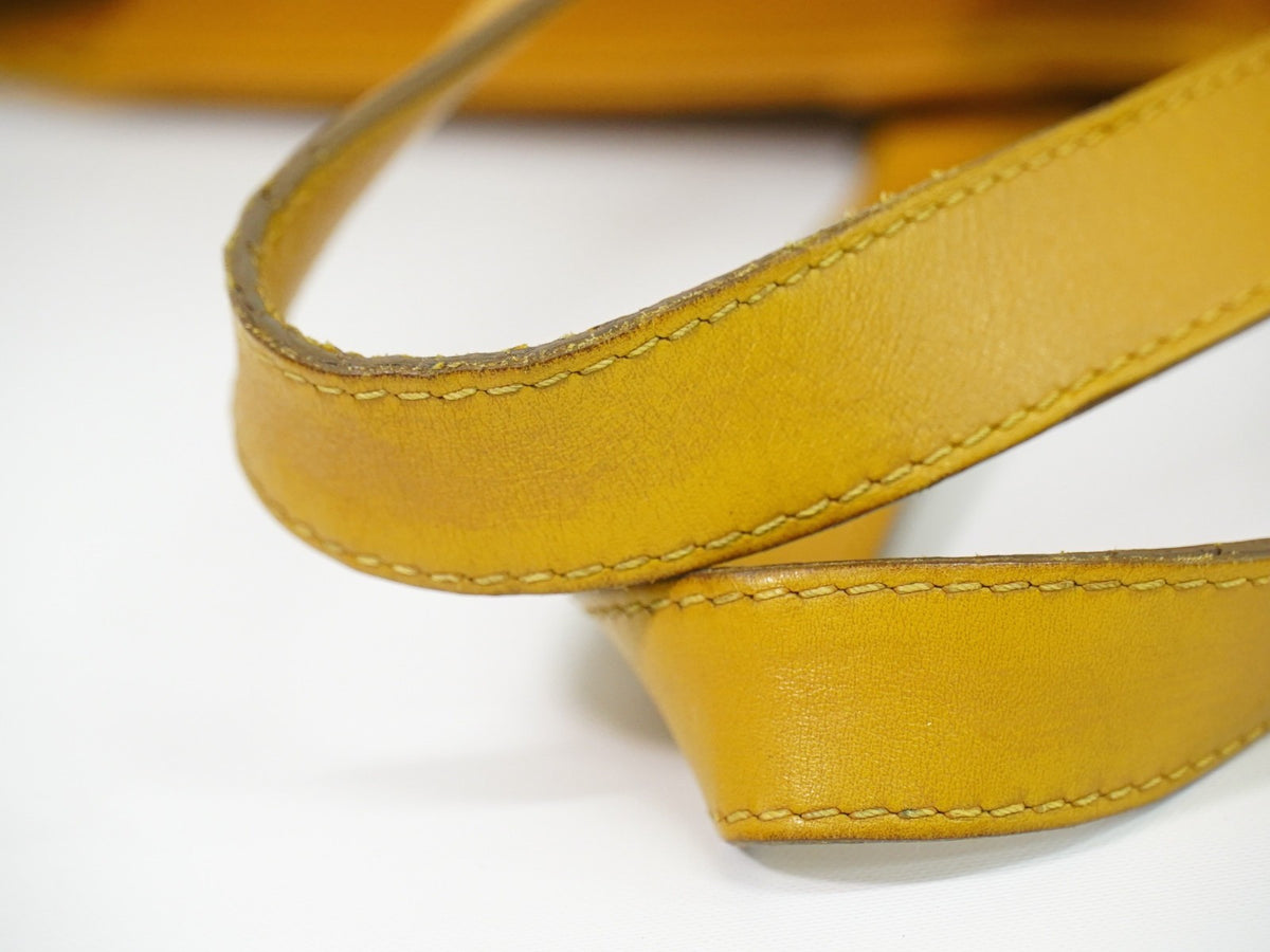 Louis Vuitton Tadao Damier Infini Leather Yellow Leather Handbag (Pre-Owned)