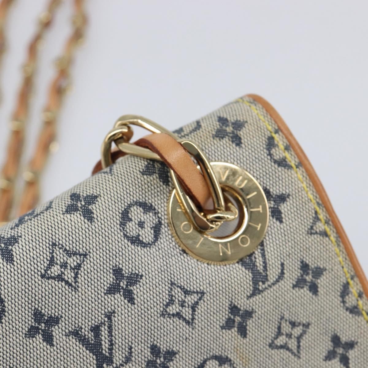 Louis Vuitton Camille Mini Lin Blue Canvas Handbag (Pre-Owned)