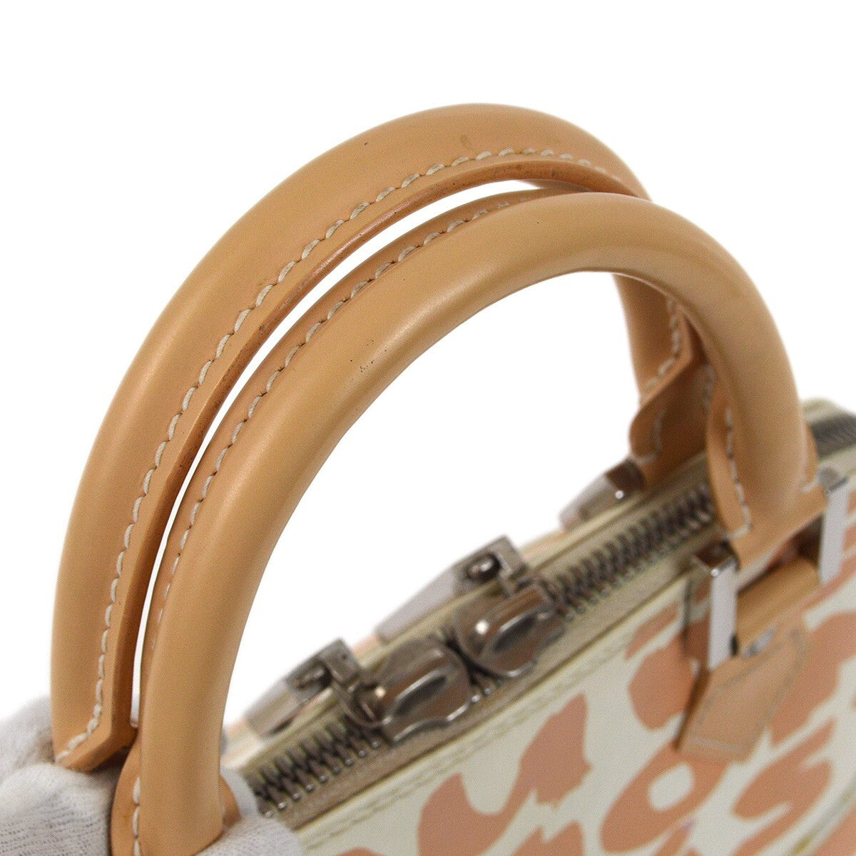 Louis Vuitton Alma Limited Edition Graffiti Leather Beige Leather Handbag (Pre-Owned)