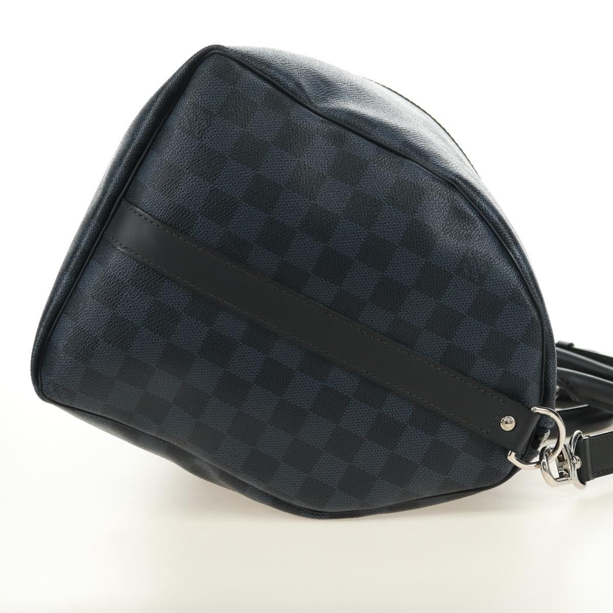 Louis Vuitton Keepall Bandouliere Limited Edition Damier Cobalt Jungle Blue Canvas Travel Bag Bag (Pre-Owned)