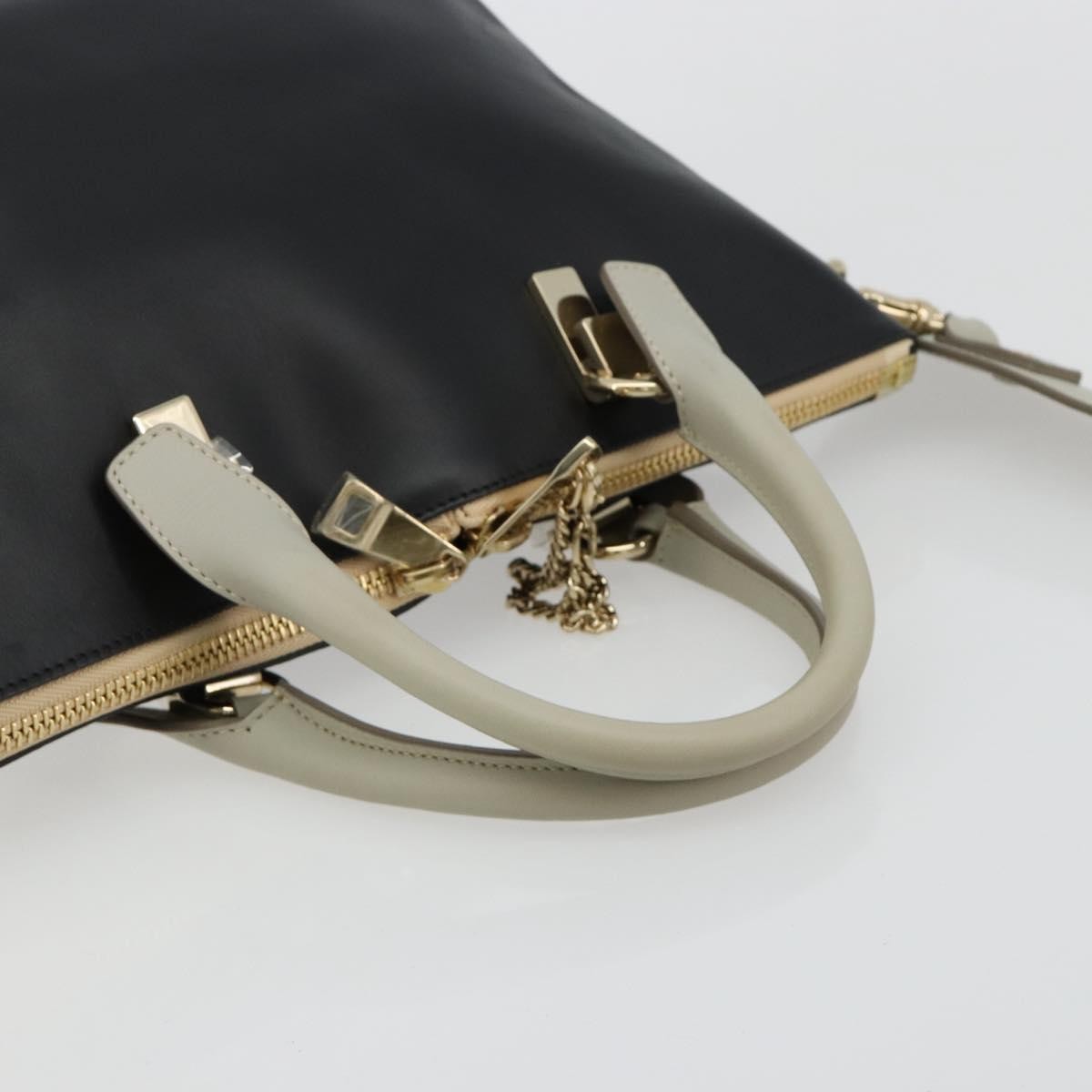 Chloe Bicolor Baylee Satchel Leather Black Leather Handbag (Pre-Owned)