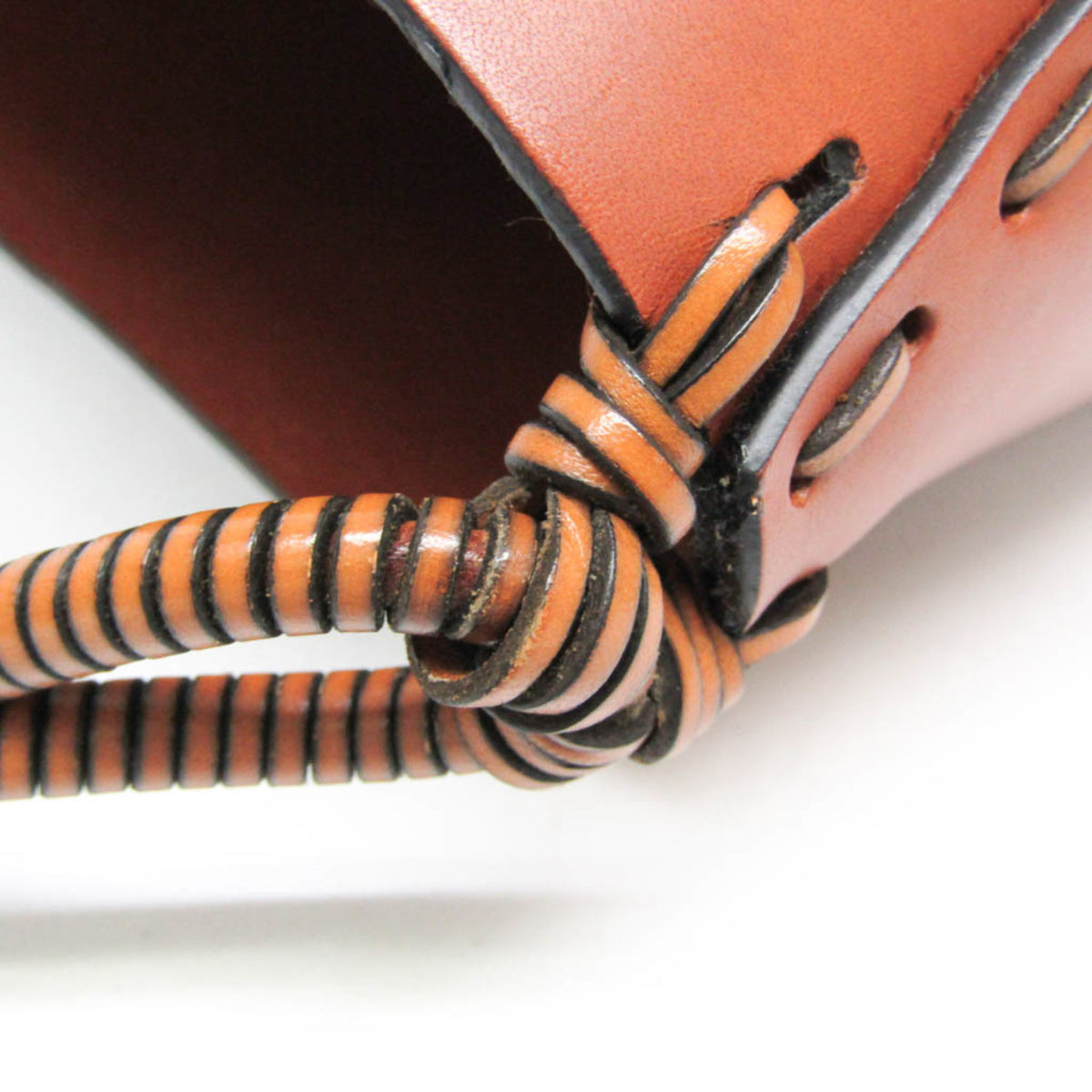 Loewe Gate Top Handle Bucket Anagram Canvas And Leather Brown Leather Handbag (Pre-Owned)