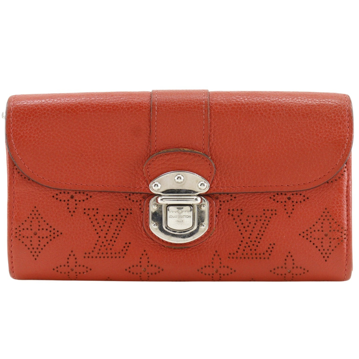 Louis Vuitton Iris Mahina Leather Red Leather Wallets Accessory (Pre-Owned)