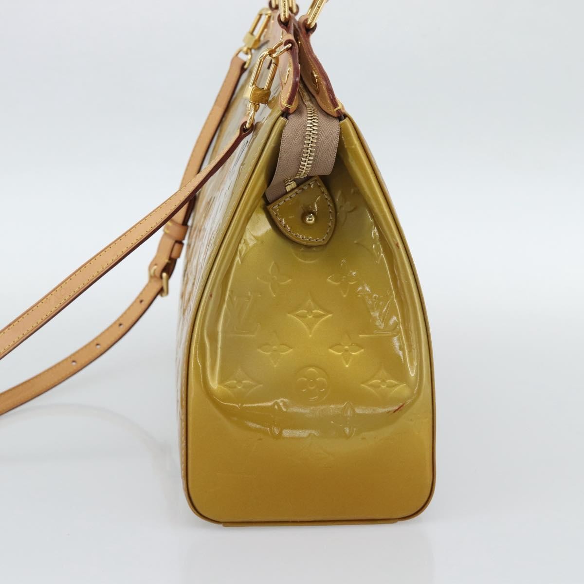 Louis Vuitton Brea Monogram Vernis Beige Patent_Leather Handbag (Pre-Owned)