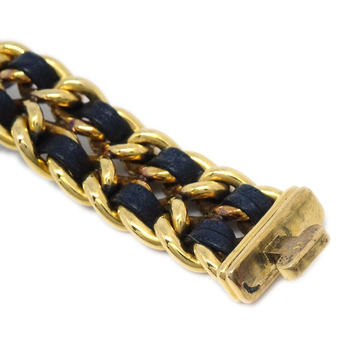 Chanel Premiere Rock Quartz Plated Metal And Leather Watch (Pre-Owned)