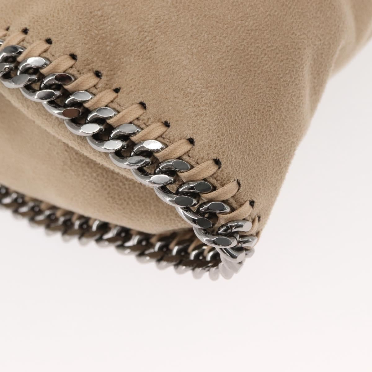 Stella Mccartney Falabella Fold Over Shaggy Deer Beige Polyester Crossbody Bag Bag (Pre-Owned)