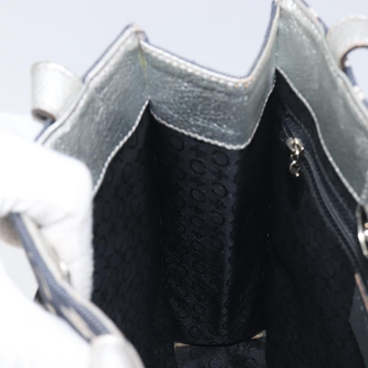 Celine C Macadam Canvas Navy Canvas Handbag (Pre-Owned)