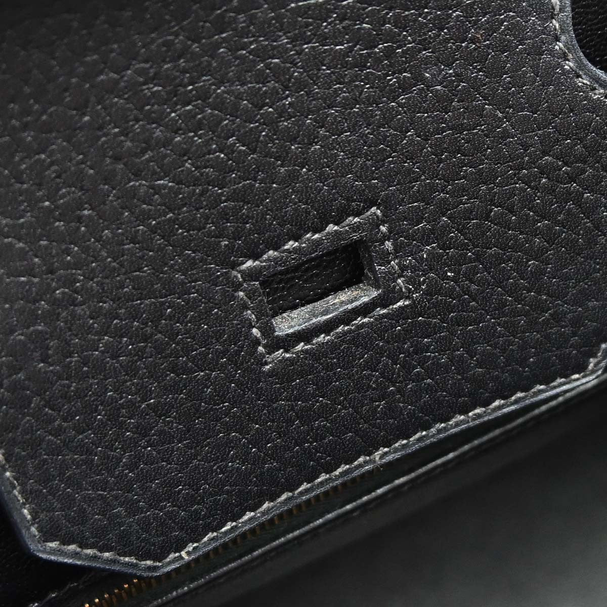 Hermes Birkin Black Ardennes With Gold Hardware Black Leather Handbag (Pre-Owned)