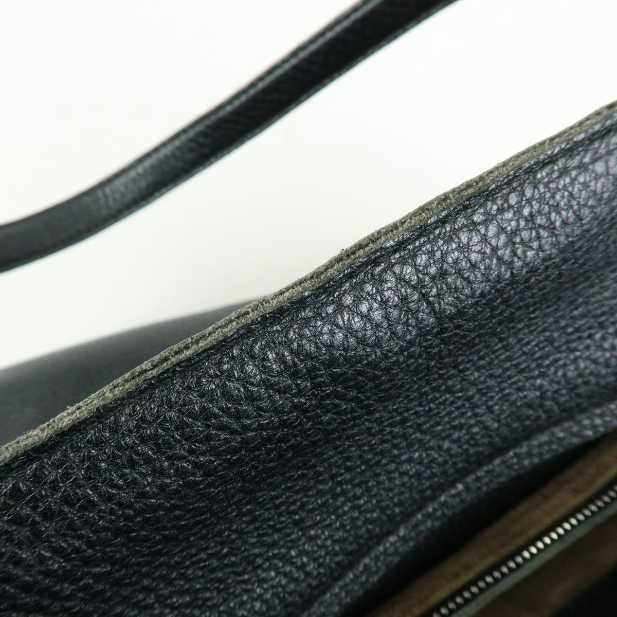 Bottega Veneta A-Shape Leather With Intrecciato Detail Black Leather Tote Bag Bag (Pre-Owned)